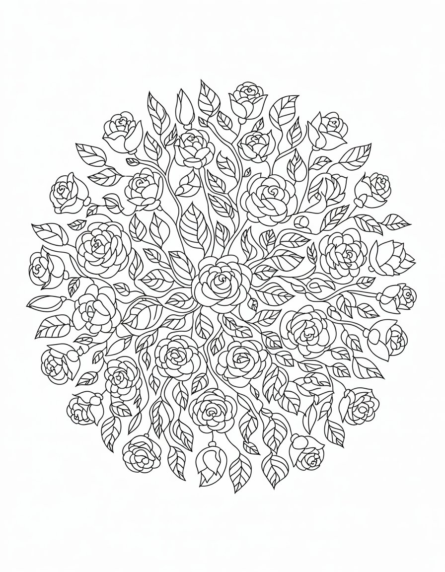 Rose Mandala Pattern